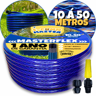 Mangueira de Jardim Azul Trançada Reforçada Antitorção 7/16" Polegadas 10m á 50m em Oferta na Shopee