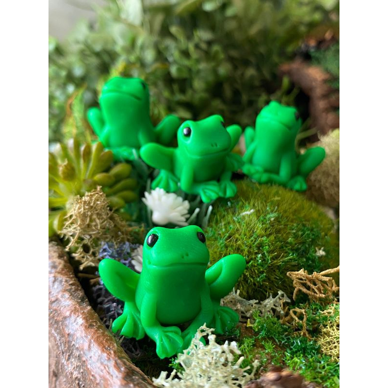 Kit 2 miniaturas de sapinhos sapo cururu da lagoa miniaturas decoração de terrário cenários suprimentos para jardins