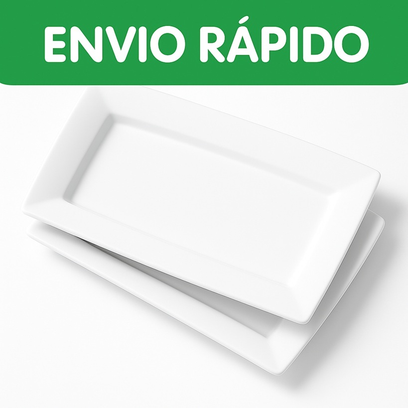 Kit 12 Bandejas Petisqueiras Plástico Branca Lanches Porções Espetinho Bar Pasteis Petisco Festas