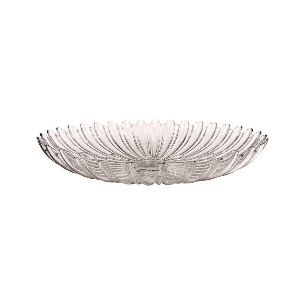 Fruteira Centro de Mesa Saladeira Prato de Bolo Vidro 30cm Linha Diamante LSP