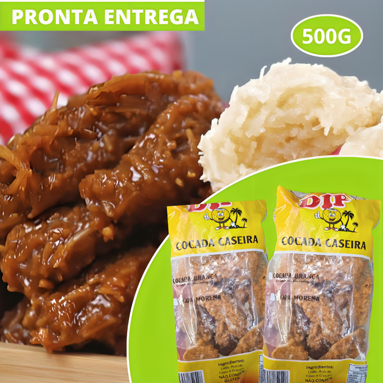 Cocada Quebra Queixo Doce Caseiro da Roça 500g
