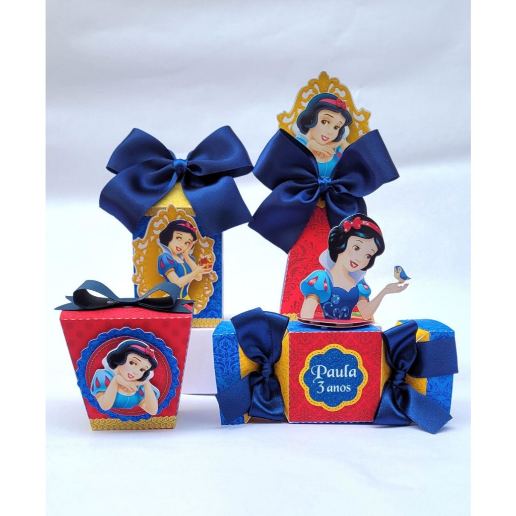 Kit Festa Infantil Branca de Neve - Lembrancinhas - Aniversário - Caixinhas Personalizadas - Papelaria Personalizada