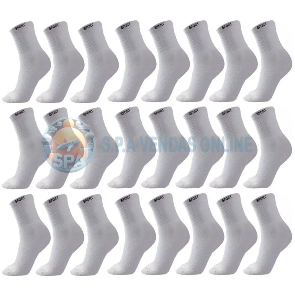 Vários modelo com Kit de 24 meia cano alto 100% algodão soquete Cano Curto Masculina Feminina Unissex direto da fabric em Oferta na Shopee