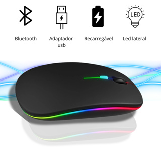 Mouse Sem Fio Bluetooth Portátil Recarregavel Bateria Notebook Tablet Windows mac Linux iPad em Oferta na Shopee