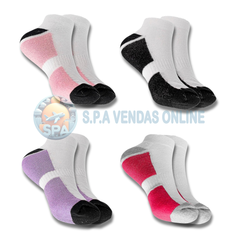 Kit com 24 Meias Vários Modelos Algodão Alta Qualidade em Oferta na Shopee
