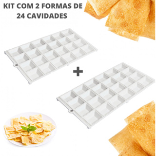 Kit Com 2 Formas Para Modelar Mini Pastel Ravioli Massa Com 24 Cavas Cavidades em Oferta na Shopee