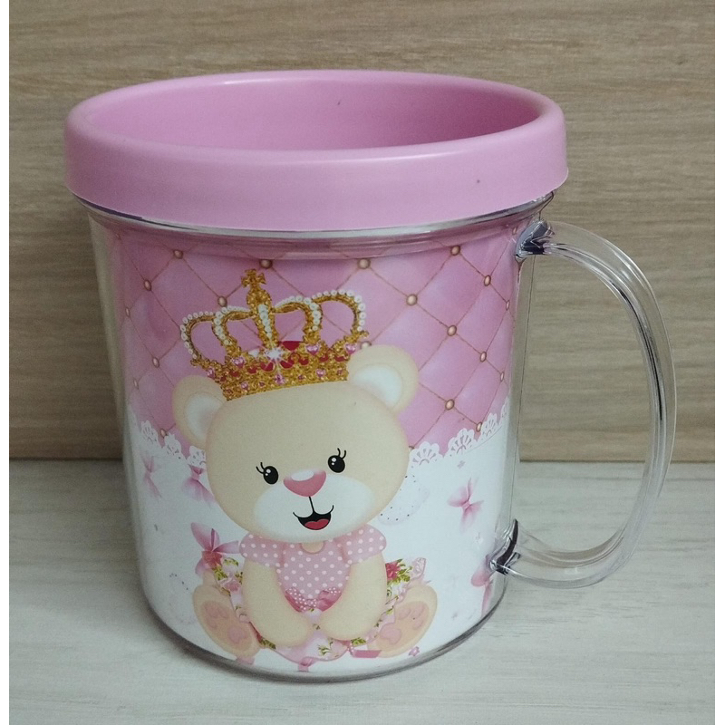 10 canecas acrílica personalizada para festa infantil lembrancinha Princesa Ursinho