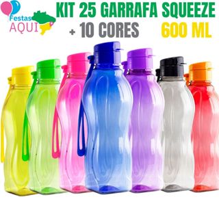Kit 25 Garrafa Squeeze - 600ml em Oferta na Shopee