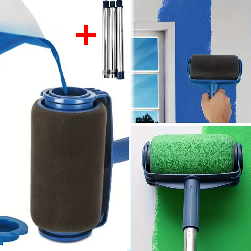 Kit de Pincel Rolo de Pintura Easy Glide de 6 Polegadas para Pintura de Paredes + 72 cm cabo em Oferta na Shopee