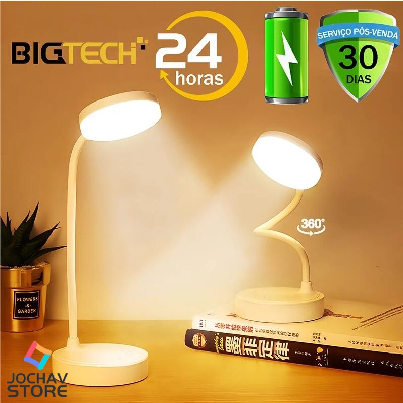 Luminária De Mesa LED Recarregável Lâmpada De Toque Sem Fio Dobrável Flexível Lâmpada De Aprendizagem USB