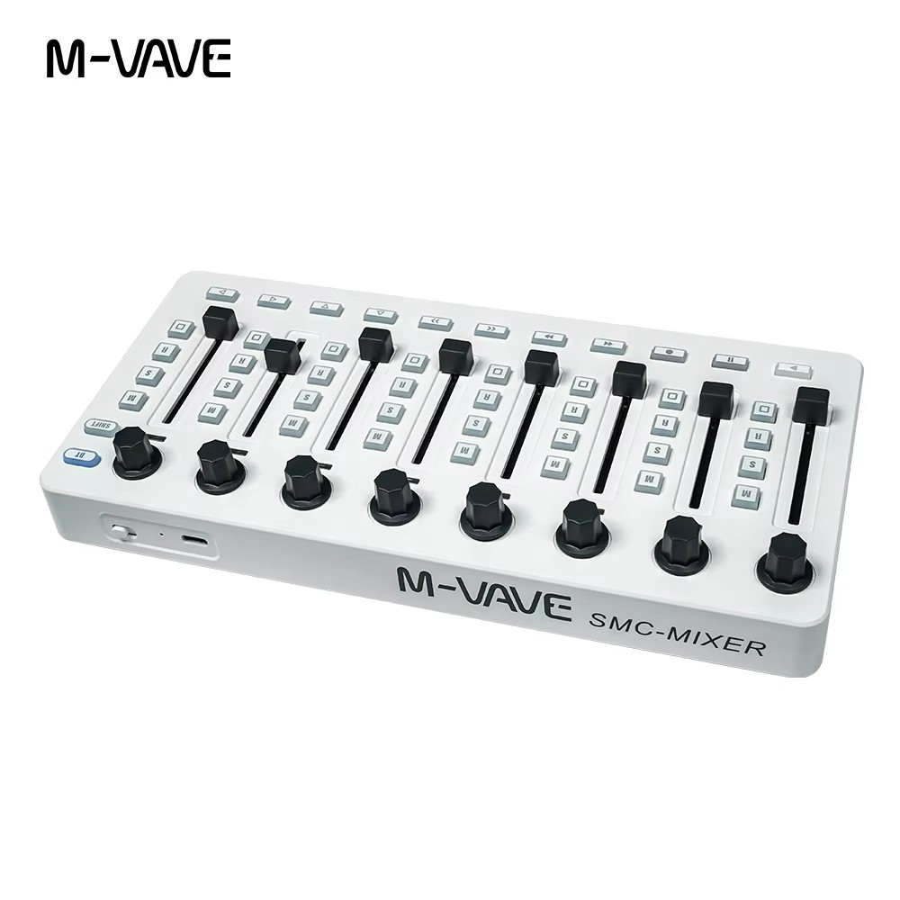 M-VAVE SMC-Mixer Controlador MIDI sem fios Consola de mistura 8 codificadores Controlo de software para Windows/Mac/Ios