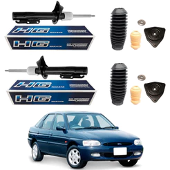 PAR AMORTECEDOR DIANTEIRO ESCORT ZETEC 96 A 99 ORIGINAL NAKATA + KITS