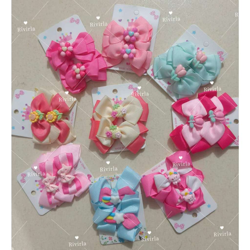 Kit 10 Laços de Cabelo Infantil Bico de Pato