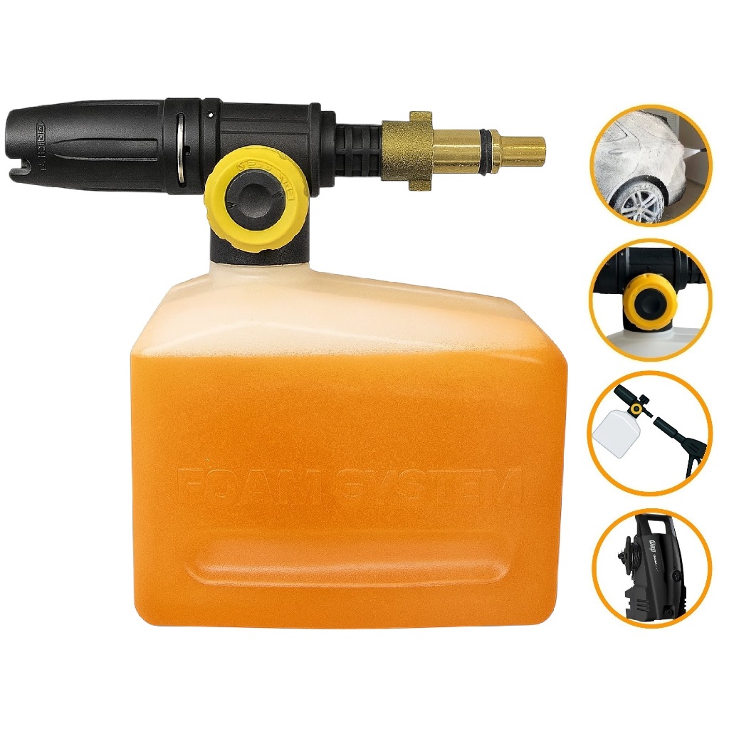 Canhão Espuma Snow Foam Difusor Aplicador Detergente Espuma Wap Atacama Black Lavadora Alta Pressão
