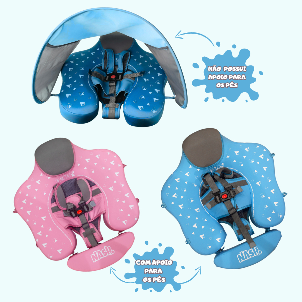 Bóia Flutuador Piscina para Segurança do Bebê com Proteção UV Nash - Mom & Baby