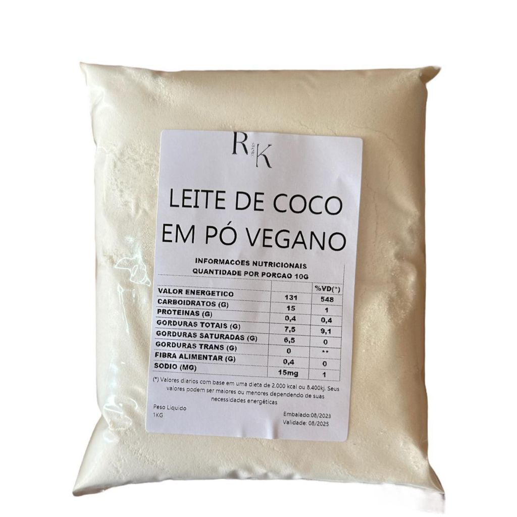Leite de Coco em Pó 100% Vegana em Oferta na Shopee