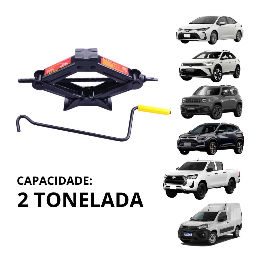 Macaco Sanfona de Carro Suporta 2 Toneladas 2000 kgs Jacaré Universal Original para Troca de Pneu em Oferta na Shopee