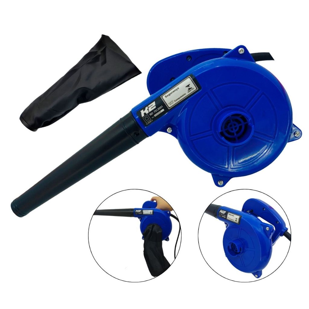 Soprador Aspirador de Folhas Elétrico 500W 127V Com Saco Coletor (751,0001) - K2 em Oferta na Shopee