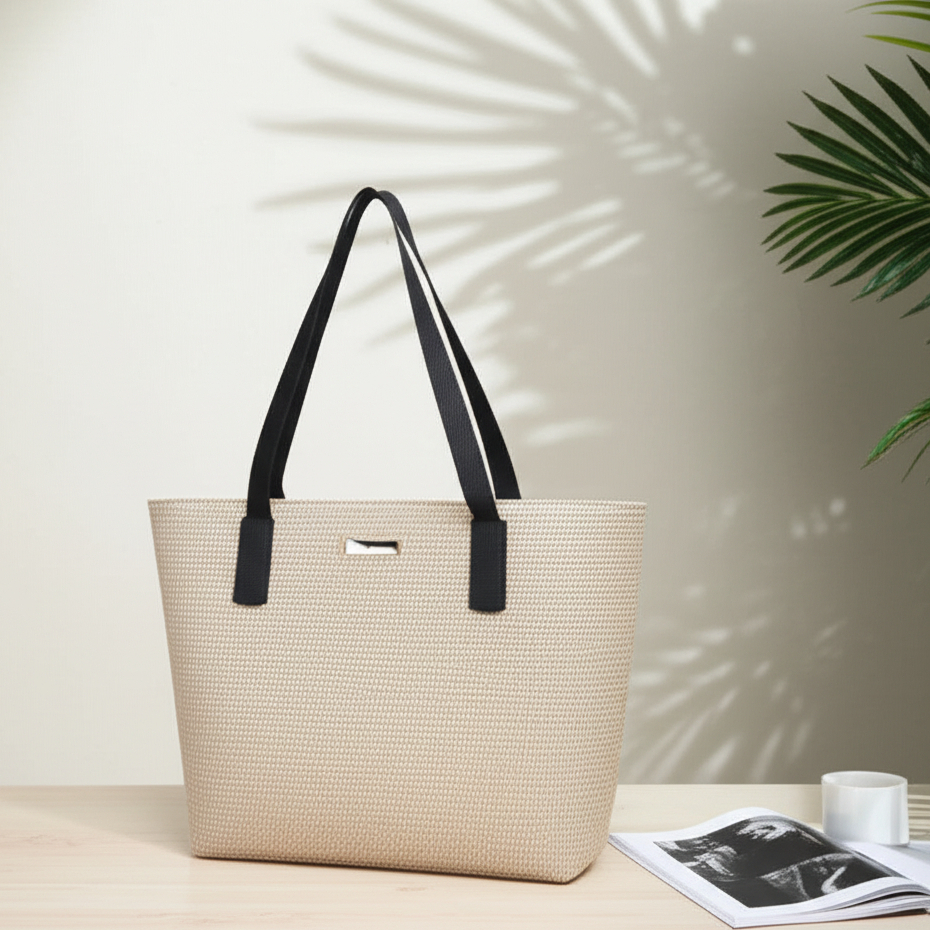 Bolsa de Praia Feminina Sacola Grande Palha Praia Lançamento Verão PRIMIUM Viagem
