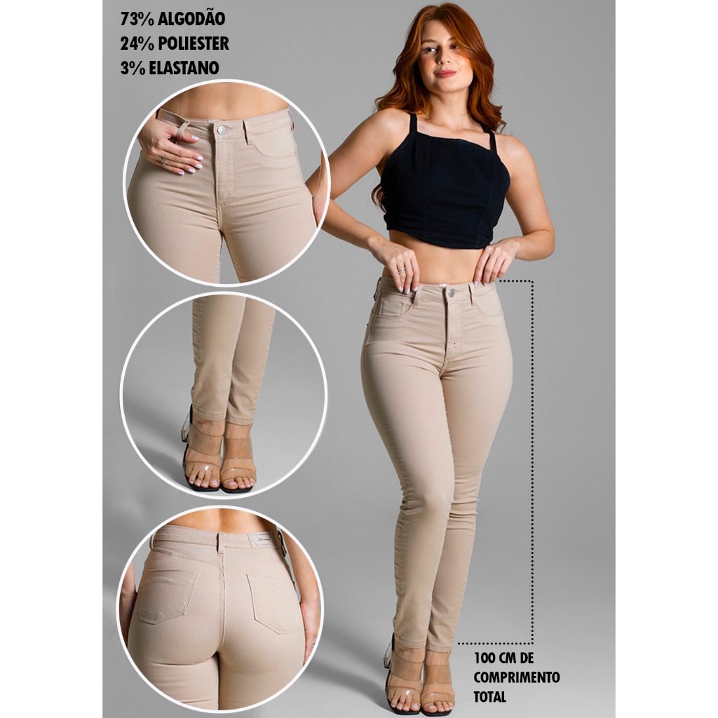 Calça Hot Pant Sawary Feminina Sarja Multifilamento — imagem 2 de 2