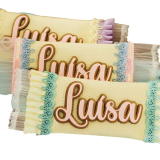 Kit 10 Nomes iguais Personalizados Festas em acrílico decoração 8cm ( fundo mdf) em Oferta na Shopee