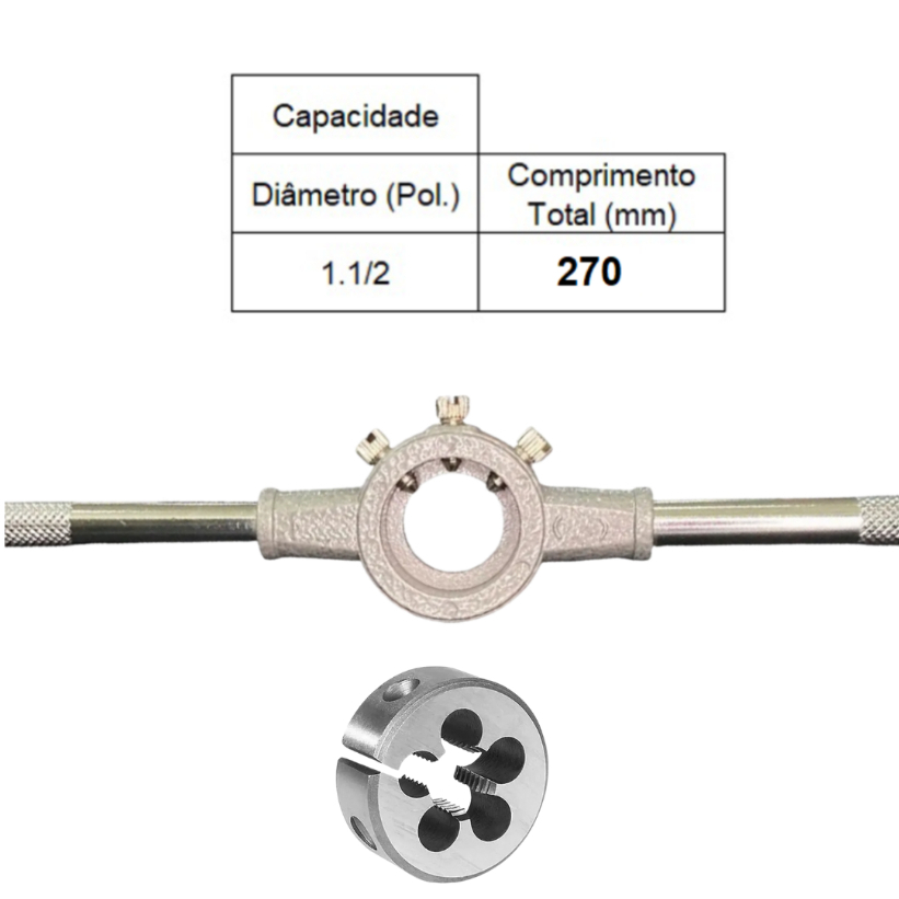 PORTA COSSINETE 1.1/2 POLEGADA + COSSINETE MANUAL AÇO LIGA M16 X 1,5 - ANSI - ROCAST