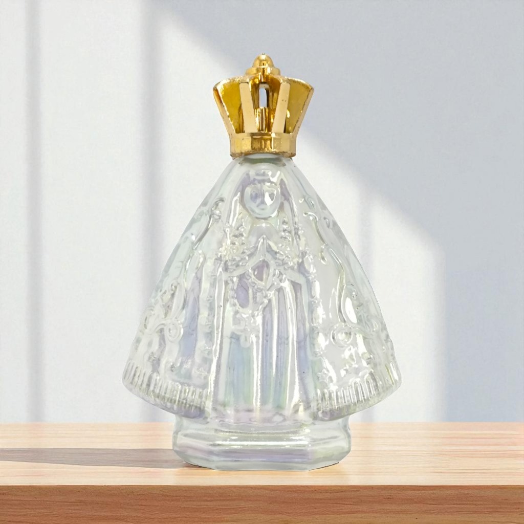 Porta Água Benta Vidro 80ml Nossa Senhora Aparecida Decoração Igreja Lembrancinha Presente