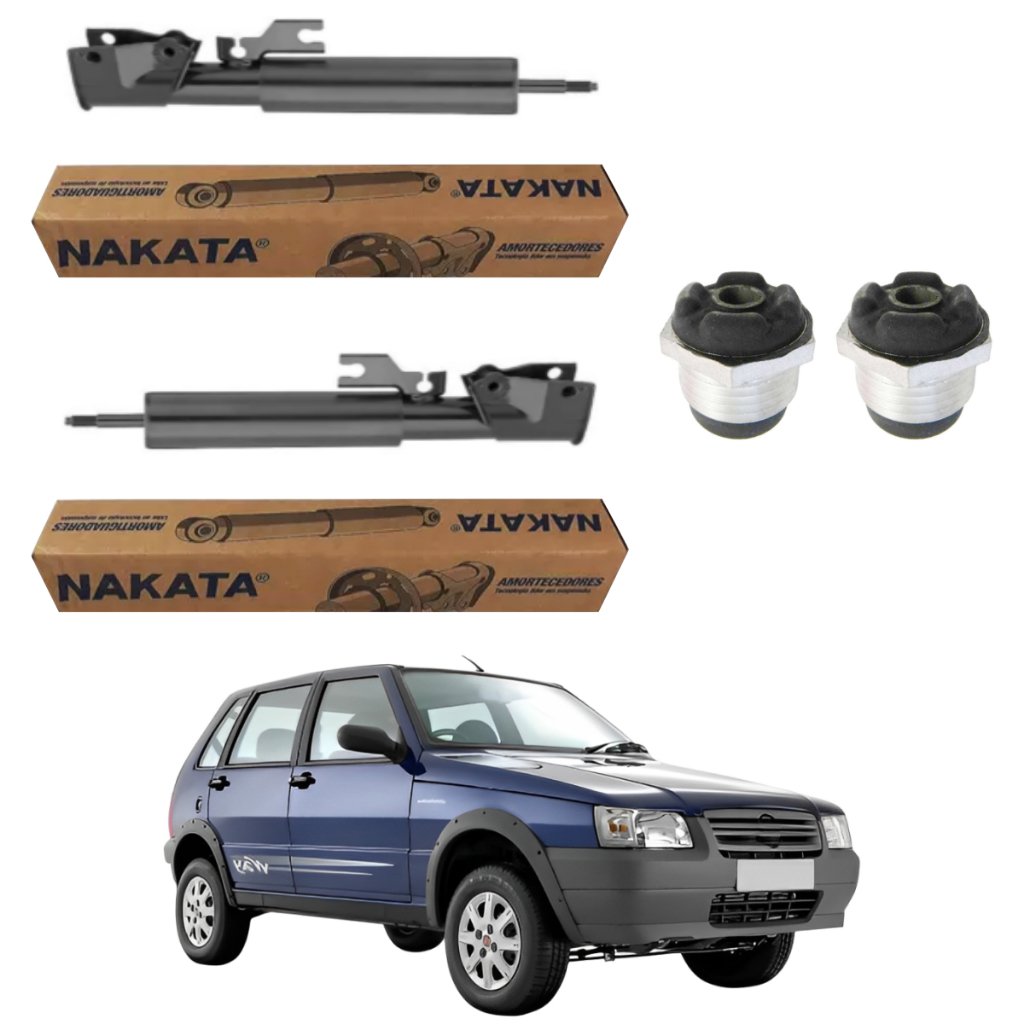 PAR AMORTECEDOR TRASEIRO UNO WAY 2007 A 2013 ORIGINAL NAKATA + KITS