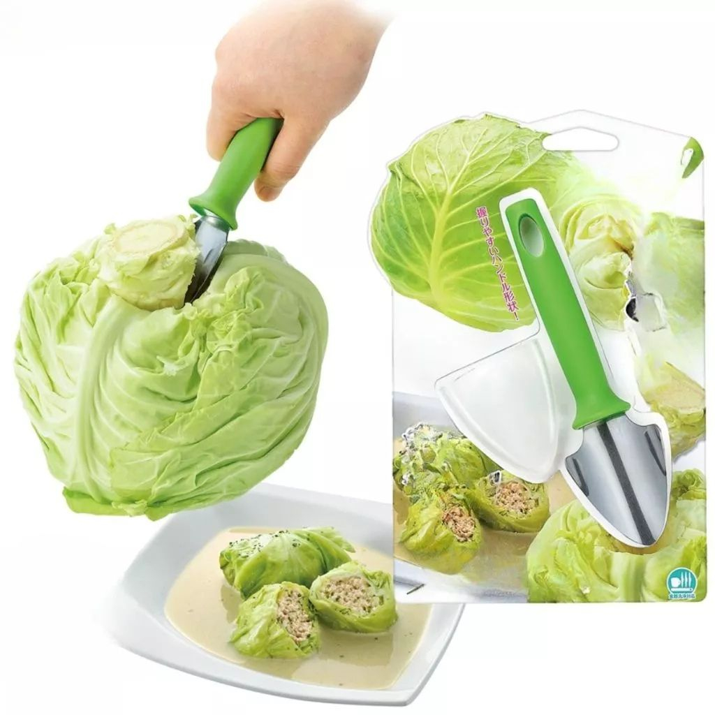 Cortador Repolho Multiuso Inox Legumes Verduras Fatiador Removedor de Miolo em Oferta na Shopee