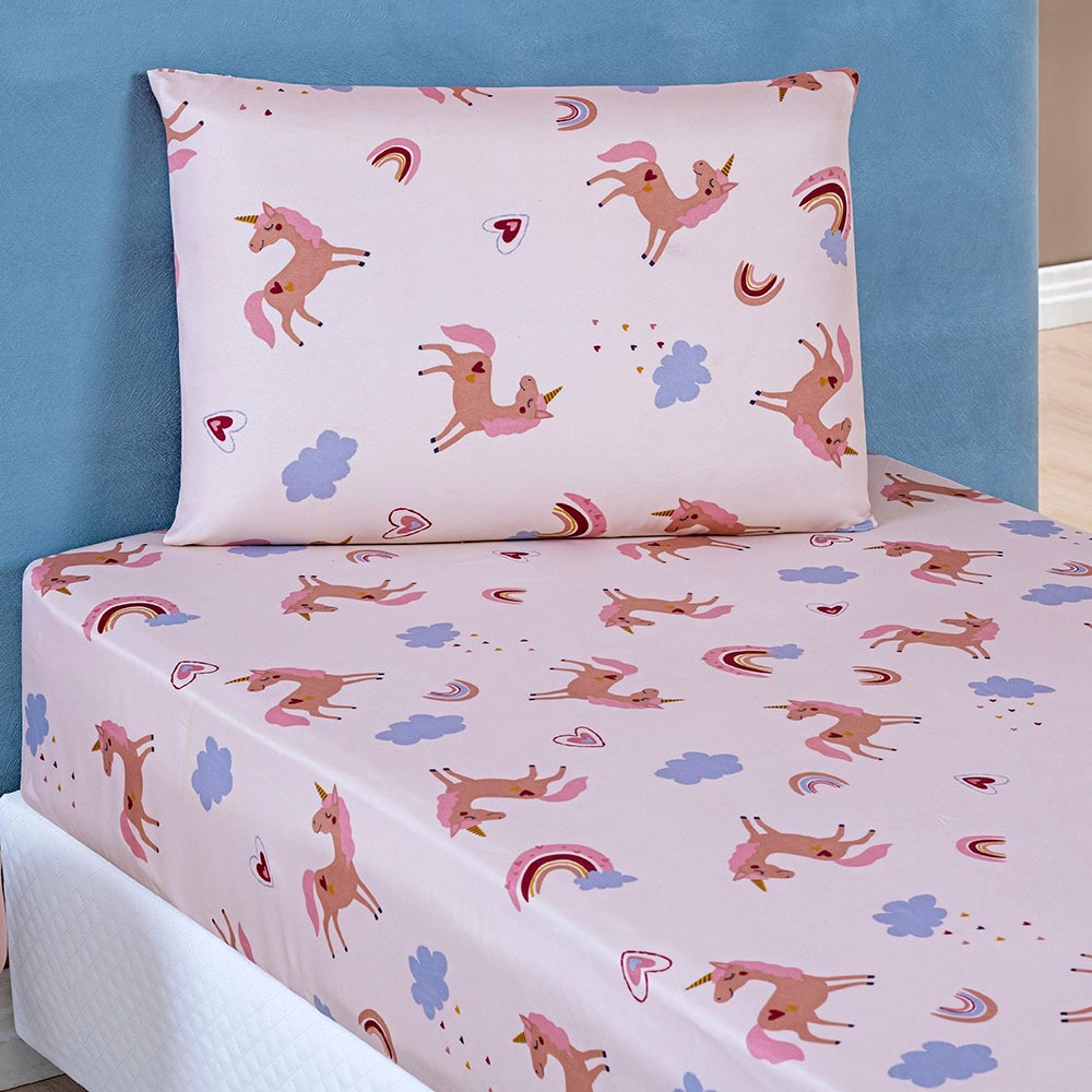 Jogo de lençol Kids Solteiro 2 Peças Toque Macio Estampado Infantil Menino Menina Jogo de Cama