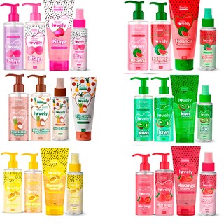 Kit Autocuidado Skincare  Feminino Lovely – Esfoliante  Sabonete Hidratante Body Splash