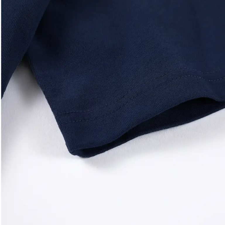 Camiseta Feminina Algodão Camisa Macia Simple Joy Flor Azul