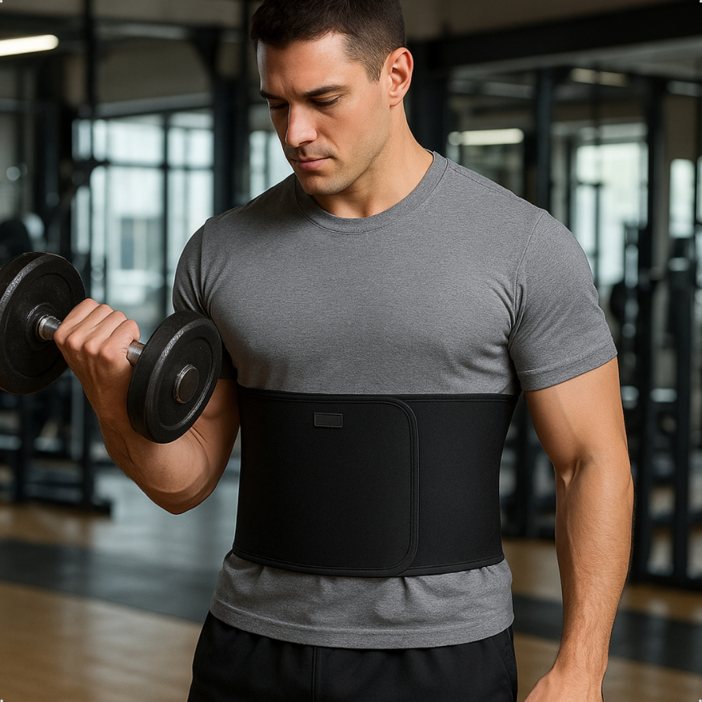 Cinta Abdominal Térmica Masculina Corrigir Postura Coluna em Oferta na Shopee