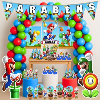 Kit Festa Aniversário Personalizado Mario Bros 78 itens - Decoração Mesversario Lembrancinhas em Oferta na Shopee