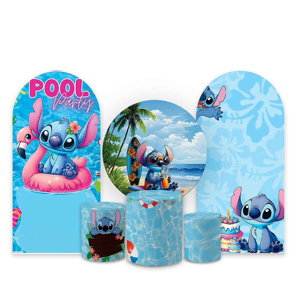 Kit Capas Festivas Para Painel e Cilindros Aniversario Decoração Lançamento Stch Pool Party