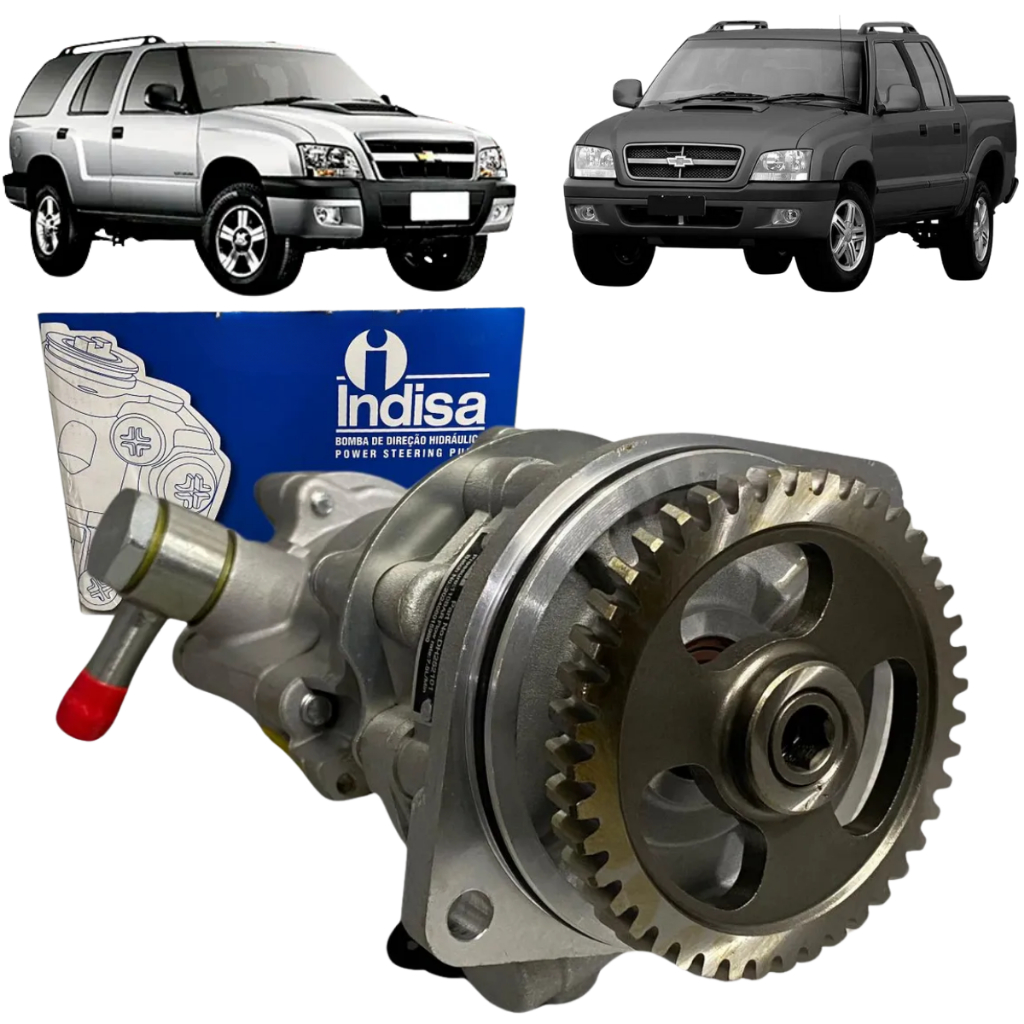 Bomba de Direção Hidráulica Indisa Para Chevrolet Blazer S10 2.2 2.4 2.5 2.8 4.3 2000 2001 2002