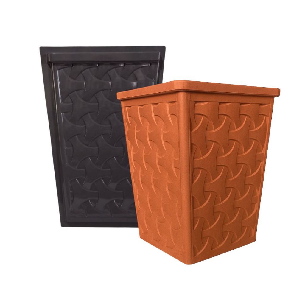 Forma Para Fabricação de Vasos Modelo Trançado Para Jardim em Cimento