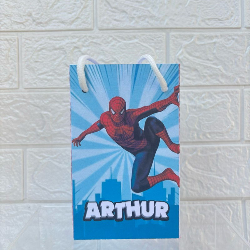 Sacolinha Surpresa Personalizada Homem Aranha | Lembrancinha para festa PEGUE E MONTE