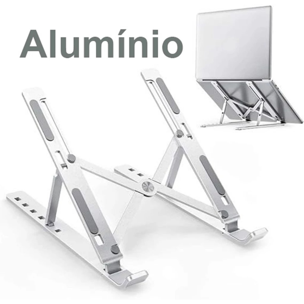 Laptop Suporte Base Notebook Tablet Alumínio Dobrável Portátil