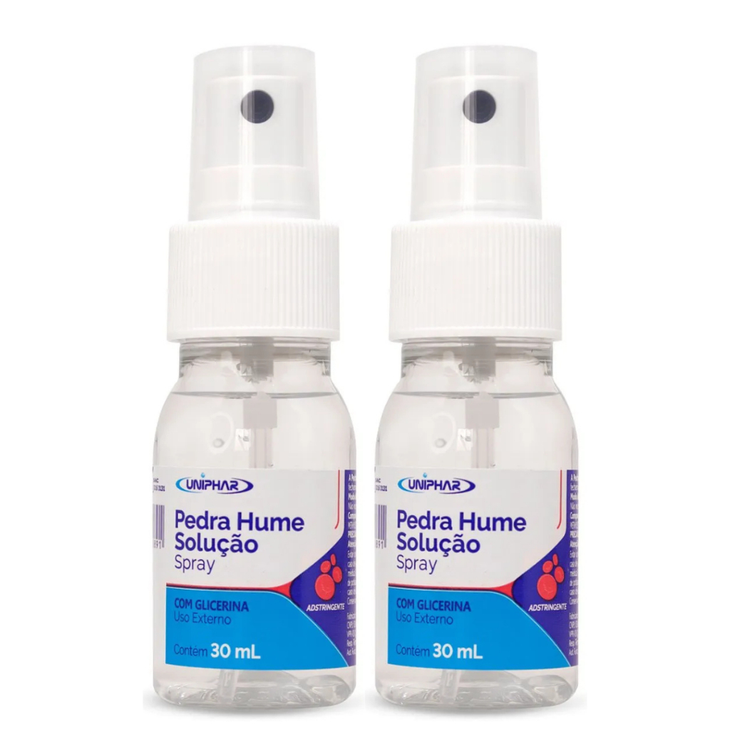 Kit 2 Pedra Hume Spray com Glicerina 30ml Uniphar: Proteção Prática e Hidratante