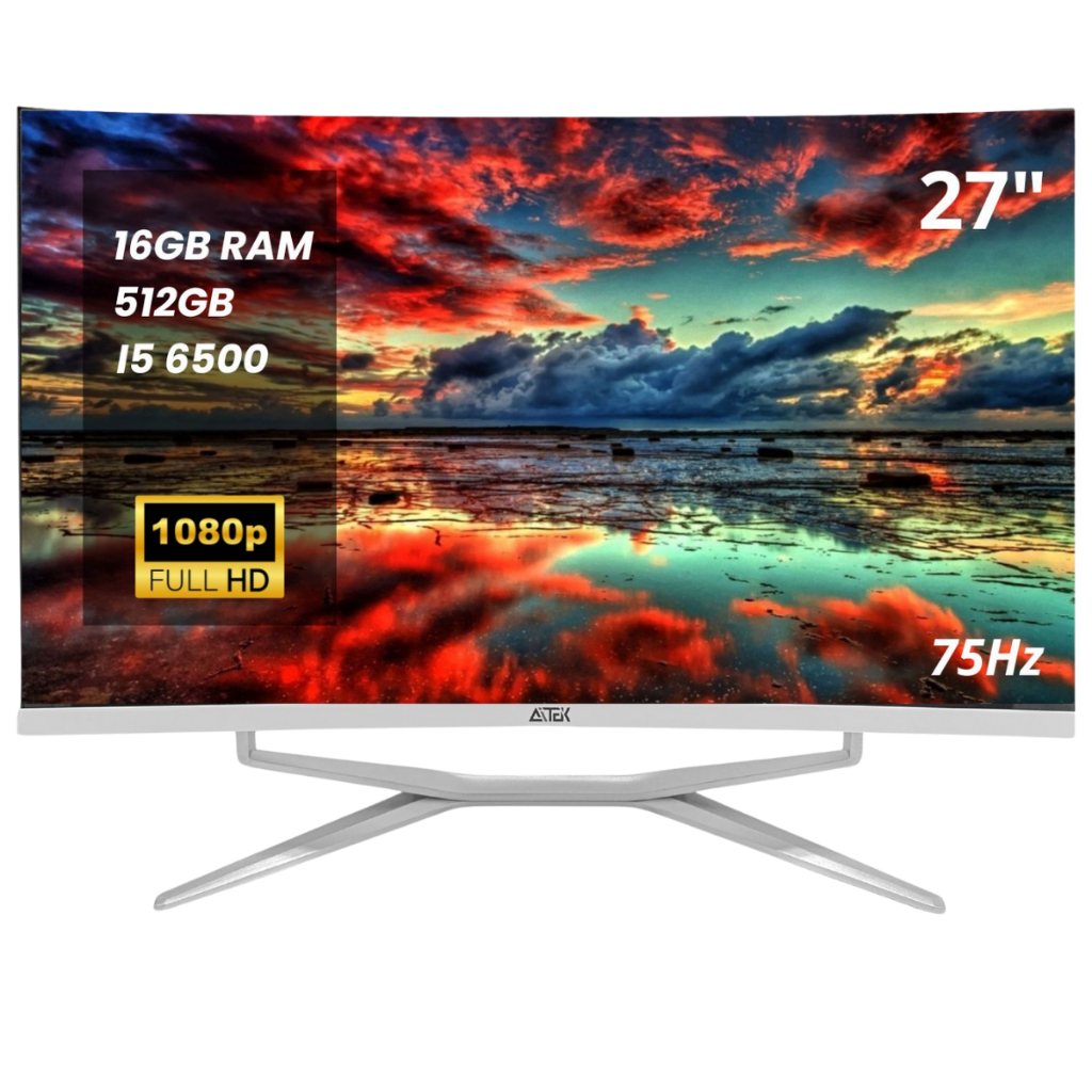 Computador All-in-One Curvo 27" Full HD i5 16GB 512GB HDMI Wi-Fi 5GHz Auto Falan