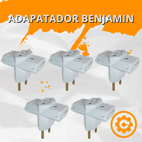 Adaptador de Tomada Benjamin T 10A/20A Pino Maciço Adaptador Resistente