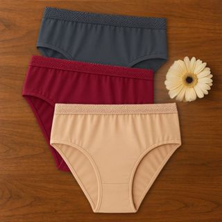 Kit 5 e 3 Calcinha Plus size Cintura Alta  Micro Fibra Forro 100 % Algodão em Oferta na Shopee