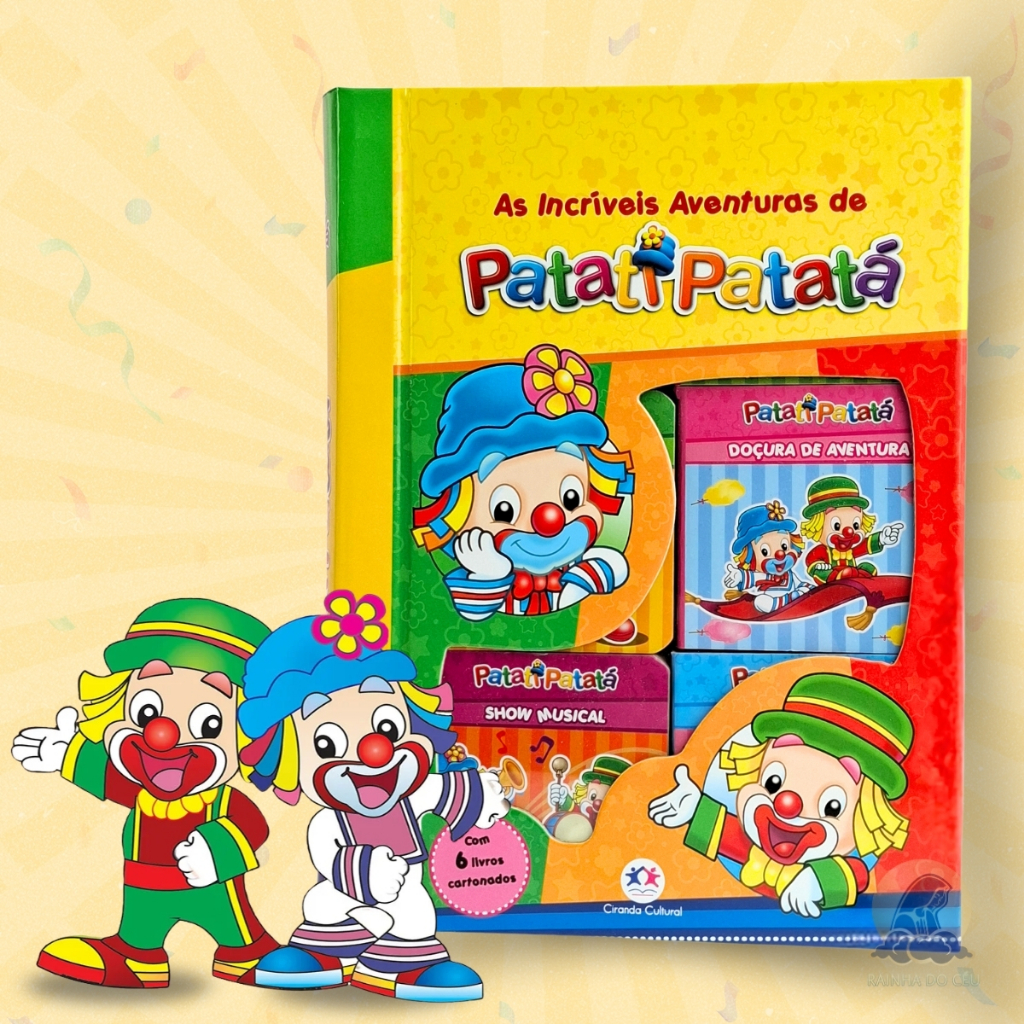 Box com 6 Minilivros Patati Patatá - As incríveis aventuras de Patati Patatá | Ciranda Cultural em Oferta na Shopee