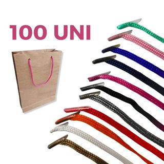 Cordao para sacolas 6/1 com 35 cm com ponteira - kit 100 pçs Alcas de nylon varias cores, presentes em Oferta na Shopee