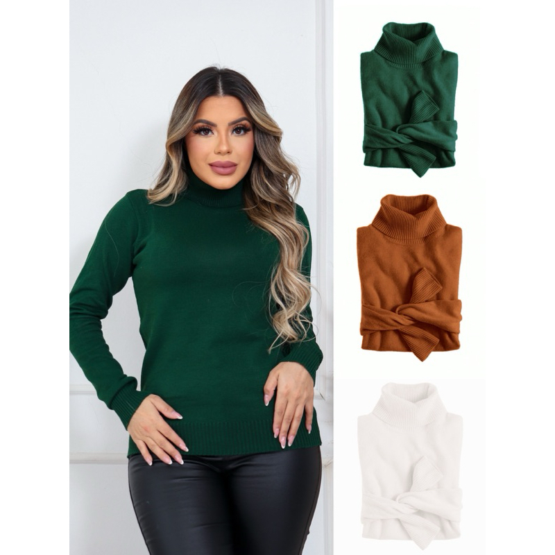 MF Kit 3 peças Blusa Cacharrel Basico Feminino Cor Variada MF Kit 3 peças Blusa Cacharrel Basico Feminino Cor Variada