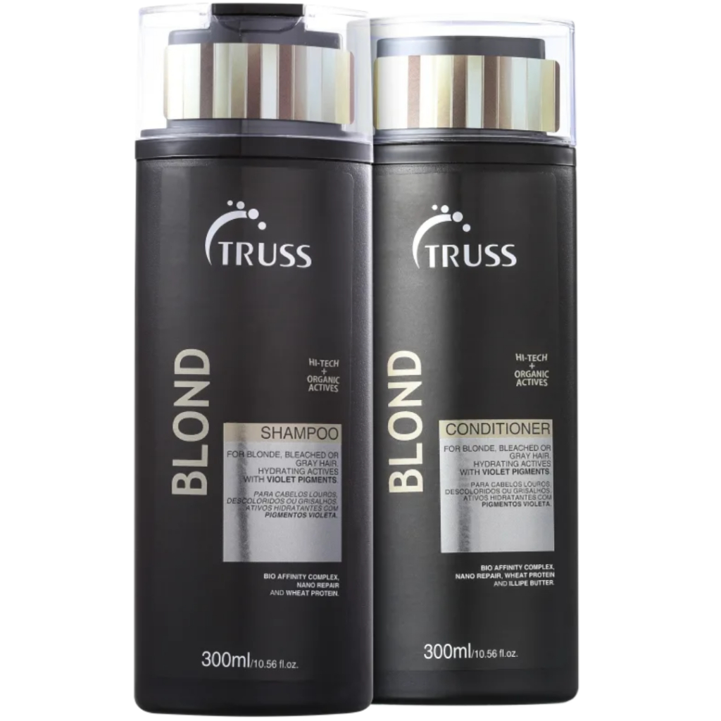 TRUSS Blond Shampoo 300ml  Ativos Desamarelador Hidratante Violeta