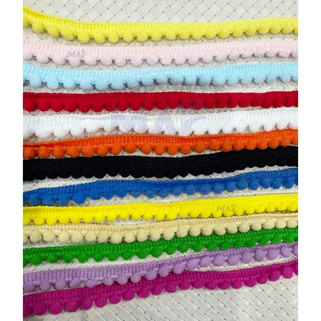 Fita Pompom Passamanaria 1cm x 2mts Cofrinho Caixinha Personalizada Luxo Festa Infantil mini pompm em Oferta na Shopee