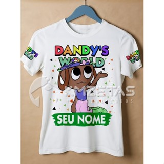 Blusa Dandy's World Bassie Infantil Adulto Camisa Personalizada T-Shirt Unissex em Oferta na Shopee