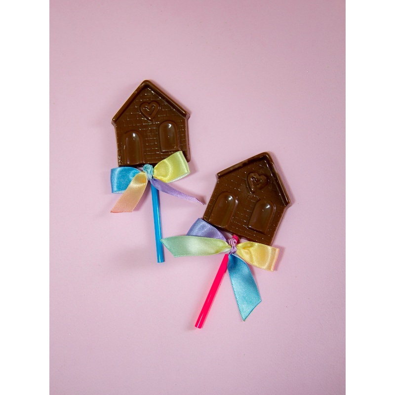 Detalhes do FORMA SIMPLES PIRULITO CASA CÓD.:431 - (D2) EM ACETATO BWB PARA BOMBOM E DOCES DE CHOCOLATE CONFEITARIA E PÁSCOA........